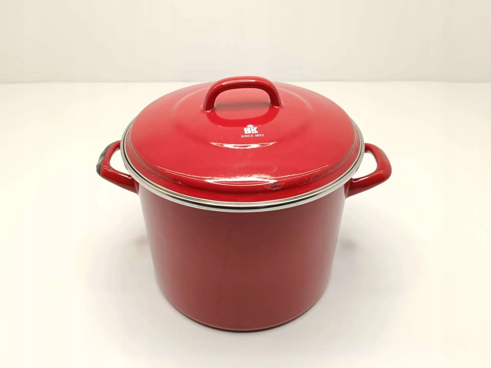 Puodas su dangteliu, BK Holland Indigo Pot, raudonas, 8,7 l (DEFEKTAS)