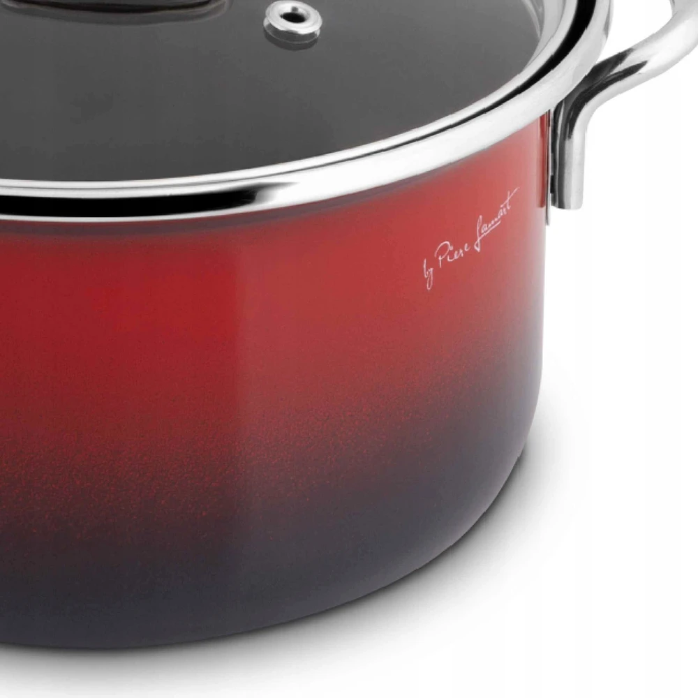 Puodas su dangteliu Dujų indukcija Lamart EMAIL LT1180 1,8L nerūdijantis plienas