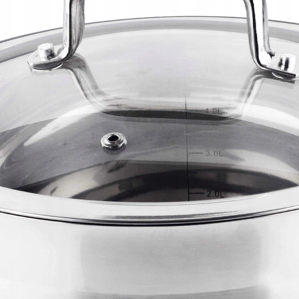 Puodas su dangteliu Dujų indukcija Lamart PRESTIGE LTSS2418 7,9L nerūdijantis plienas