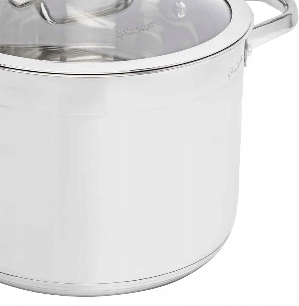 Puodas su dangteliu Dujų indukcija Lamart PRESTIGE LTSS2418 7,9L nerūdijantis plienas