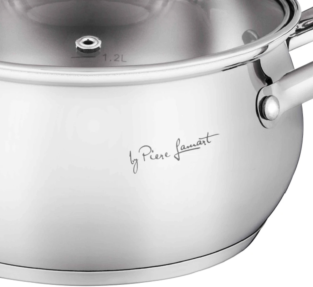 Puodas su dangteliu Dujų indukcinis Lamart SHAPE LT1158 1,8L nerūdijantis plienas