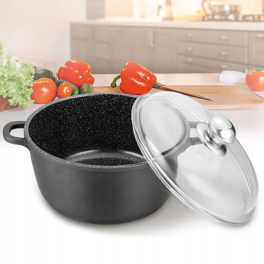 Maestro MR-4620C Puodas su dangčiu 20 cm 2,1 l Juodas