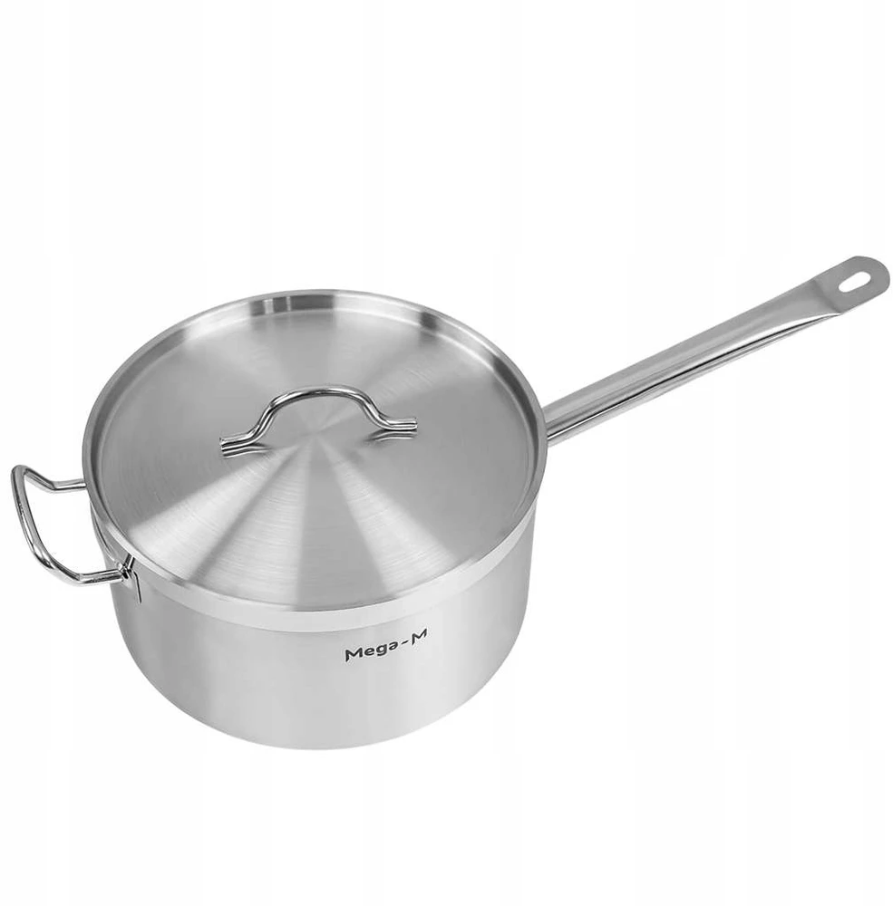Puodas su dangteliu, indukcinis 8L, nerūdijantis plienas, 26cm Mega-M PRO