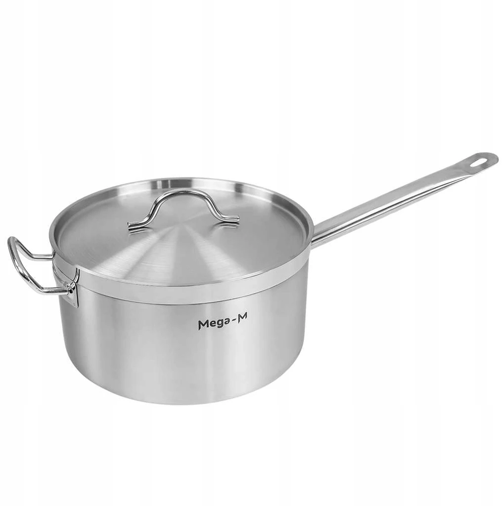 Puodas su dangteliu, indukcinis 8L, nerūdijantis plienas, 26cm Mega-M PRO