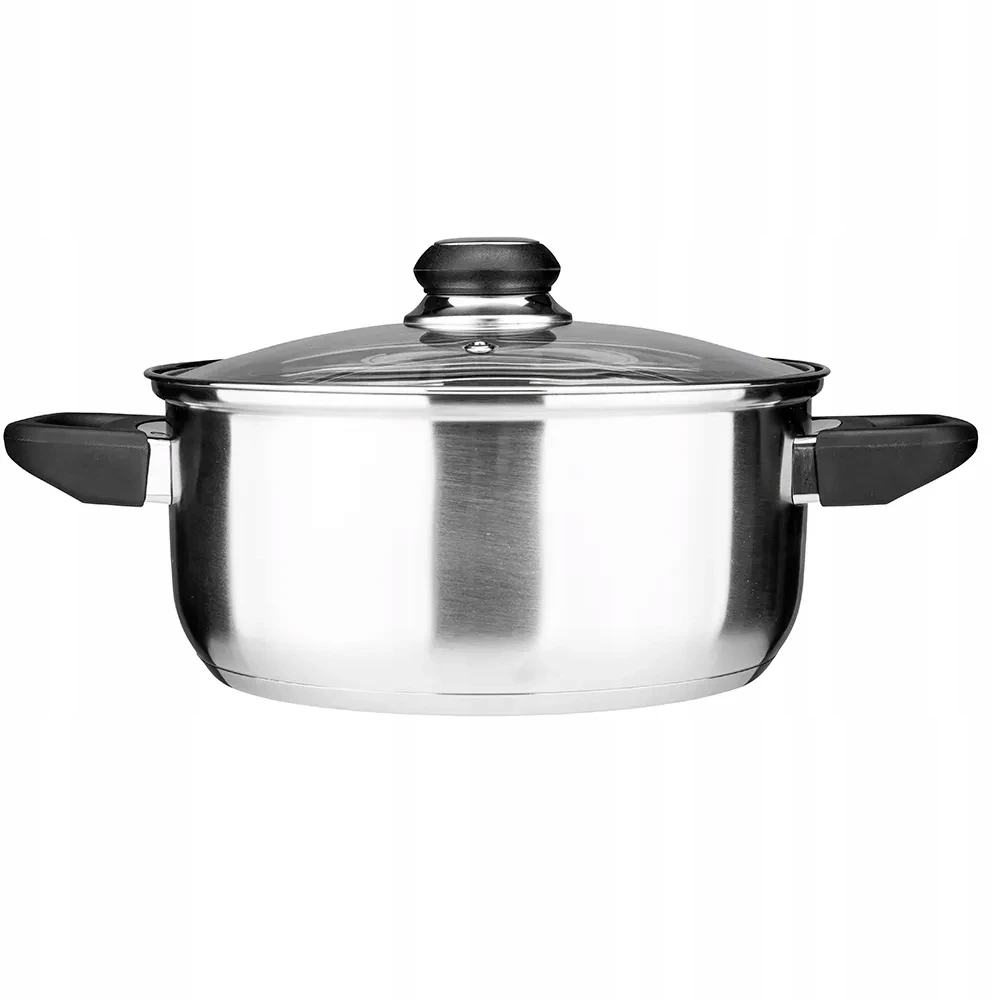 Puodas su dangteliu, nerūdijantis plienas, Altom Design Emilio indukcija, 2,5 l, 20 cm