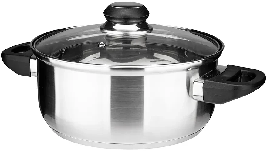 Puodas su dangteliu, nerūdijantis plienas, Altom Design Emilio indukcija, 2,5 l, 20 cm