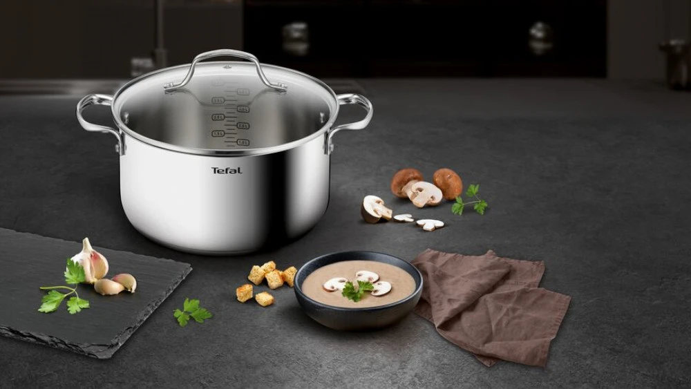 Puodas su dangteliu TEFAL Infinite 24cm 5,4L INDUKCIJA nerūdijantis plienas H8164675
