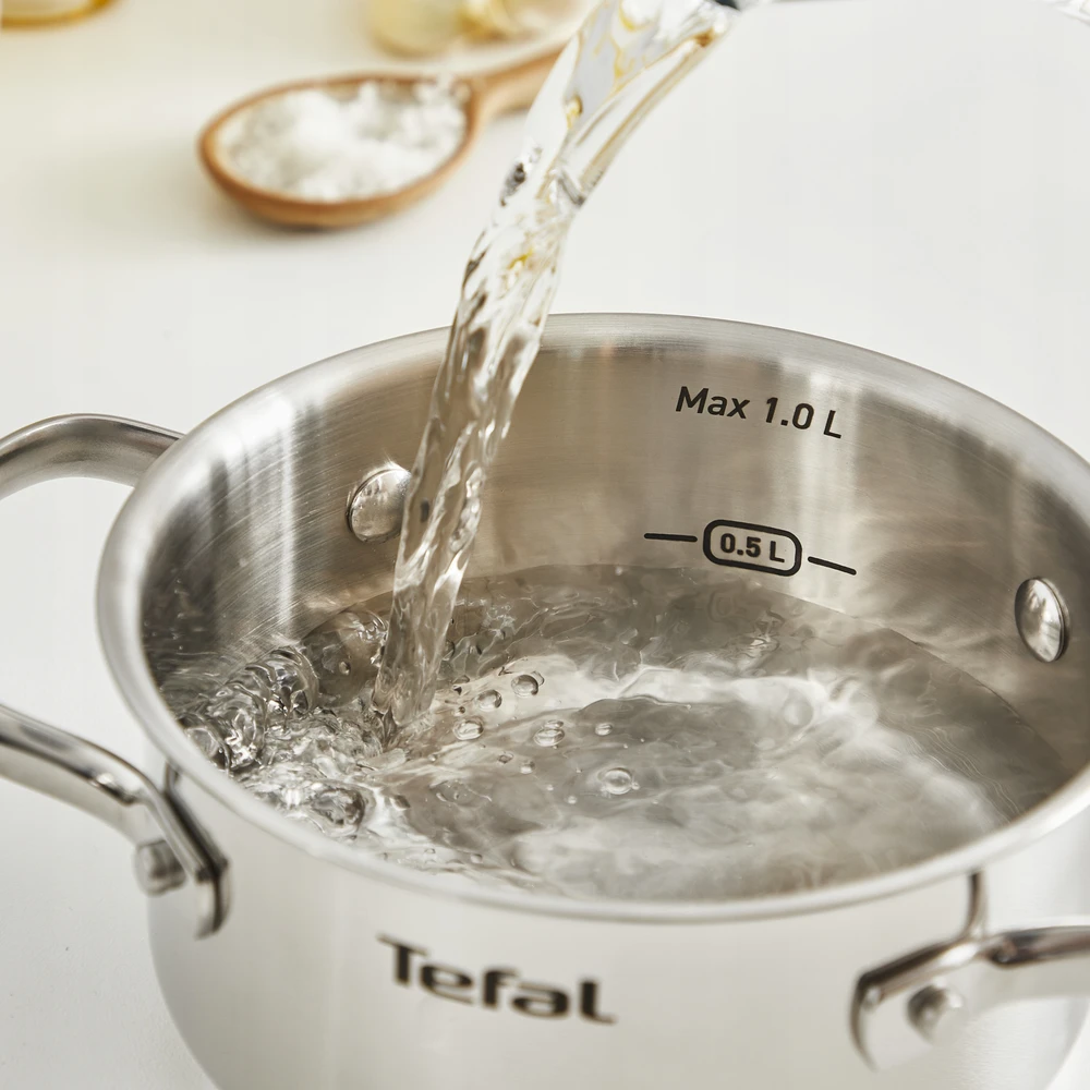 Puodas su dangteliu TEFAL Minis H8743155 14cm indukcinis nerūdijantis plienas