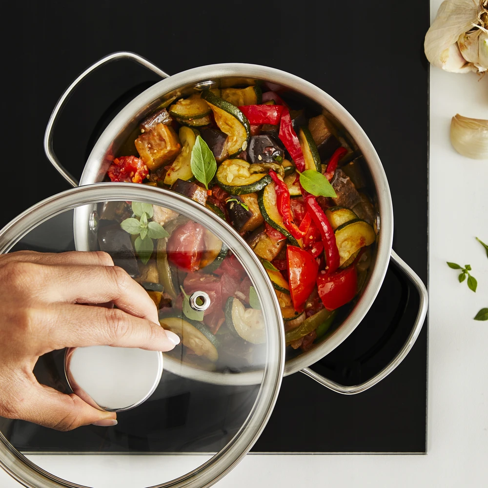 Puodas su dangteliu TEFAL Minis H8744255 16cm indukcinis nerūdijantis plienas