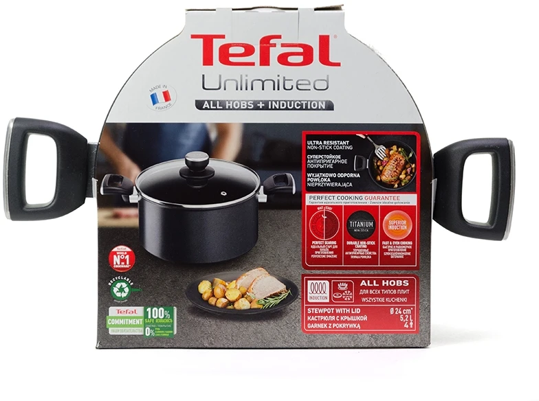 TEFAL Unlimited puodas su dangčiu 24 cm