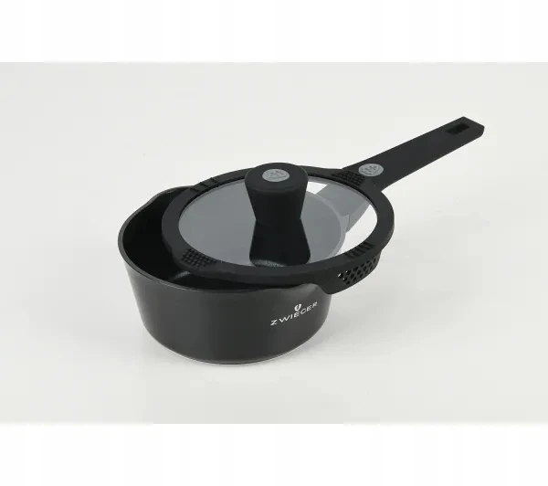 Puodas su dangteliu Zwieger Korra ZWM-25716 1,2L indukcinis aliuminis juodas