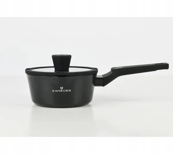Puodas su dangteliu Zwieger Korra ZWM-25716 1,2L indukcinis aliuminis juodas