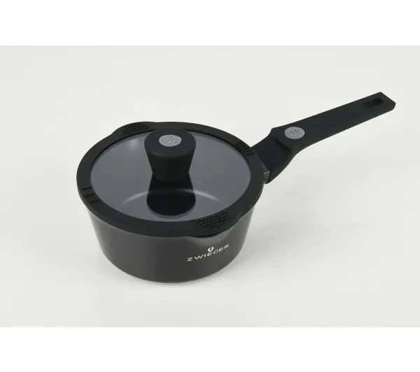 Puodas su dangteliu Zwieger Korra ZWM-25716 1,2L indukcinis aliuminis juodas