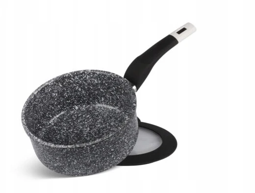 Puodas su silikoniniu dangteliu su granito danga, skirtas indukcijai, 18cm, 1,9L