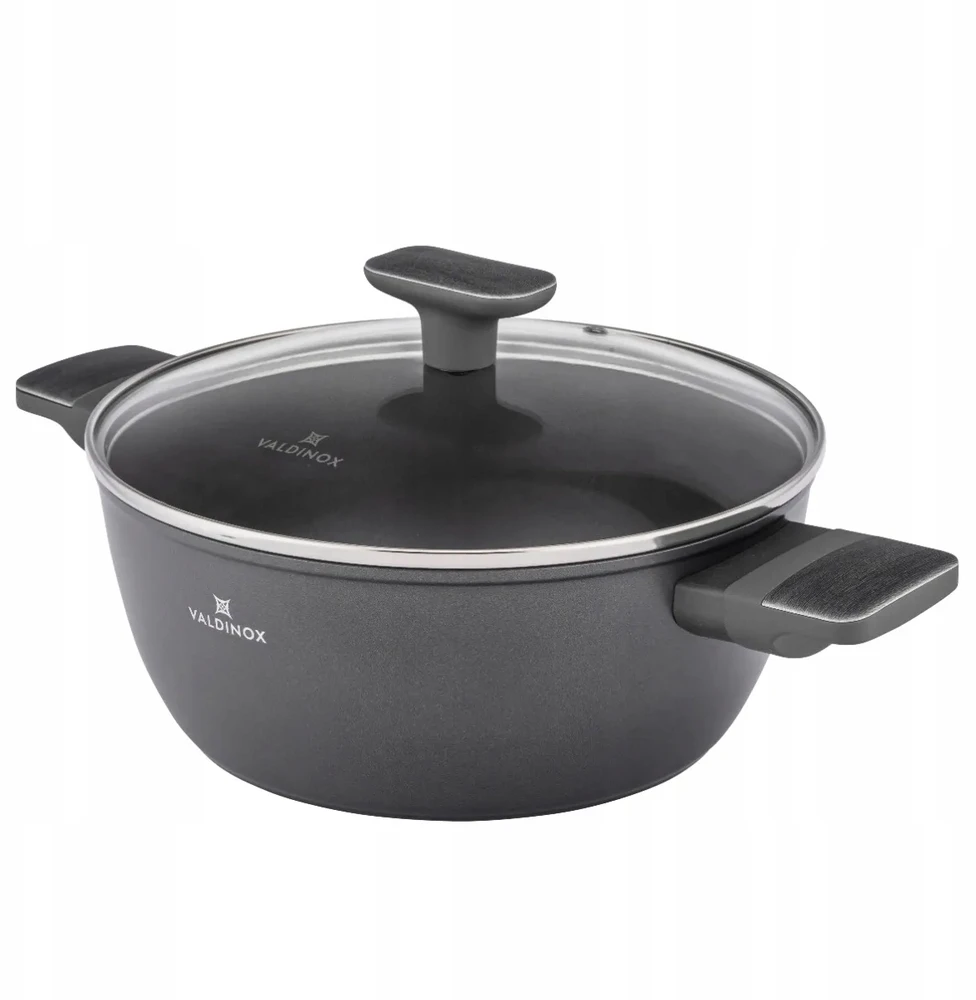 Puodas su stikliniu dangteliu 3,6 l dujų indukcinis Valdinox Modern 24 cm