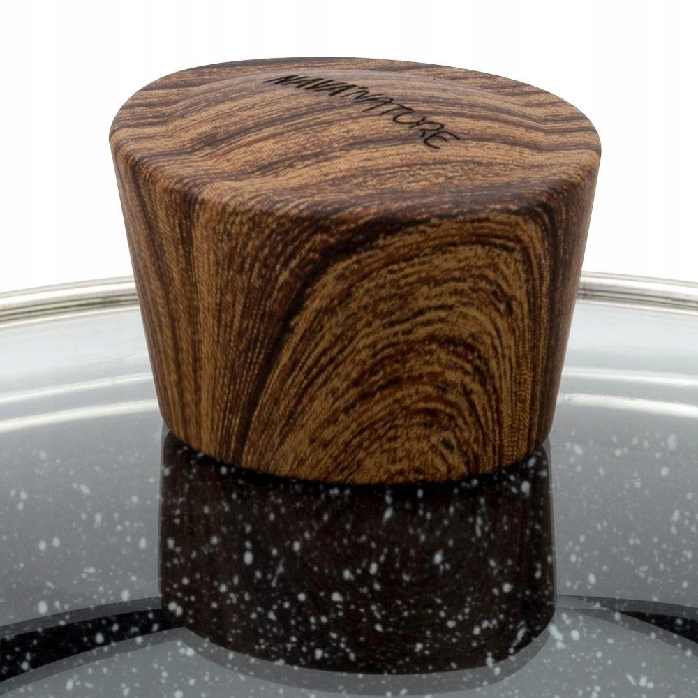 Puodas su stikliniu dangteliu NAVA granitinis NATURE 18 cm, 1,6L