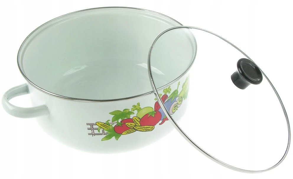 PUODAS Tradicinis EMALINIS PUODAS 20cm 2,8L SU dangteliu INDUKCIJA