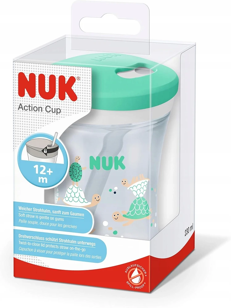 Puodelį su Šiaudeliu Nuk Vėžlys Be BPA (Naudoti B)