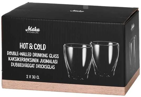 Dvig.stiklo stiklinės "Maku",300ml,2vnt.
