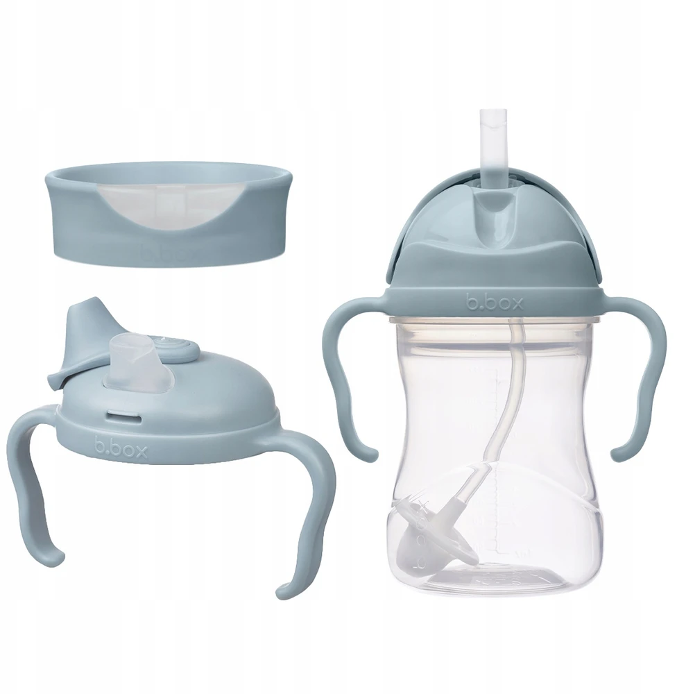 Puodelis mokantis gerti vaikui - 3in1 rinkinys, 240 ml, Ocean b.box