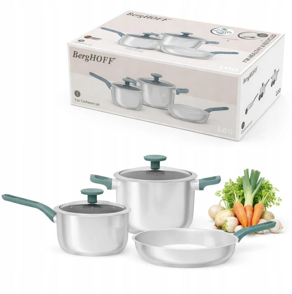 Puodų rinkinys 5 elementų Puodas Puodas 3,3L Keptuvė 24cm Varžtas BergHOFF