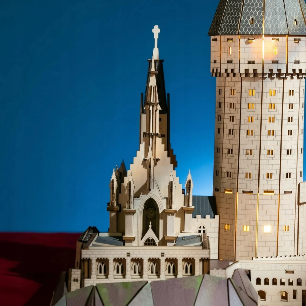 Dėlionė PUREMIND HARI POTERIS SULANKSTAMAS MEDINIS MODELIS HOGWARTS PASTATAS DIDELIOJI SALĖ