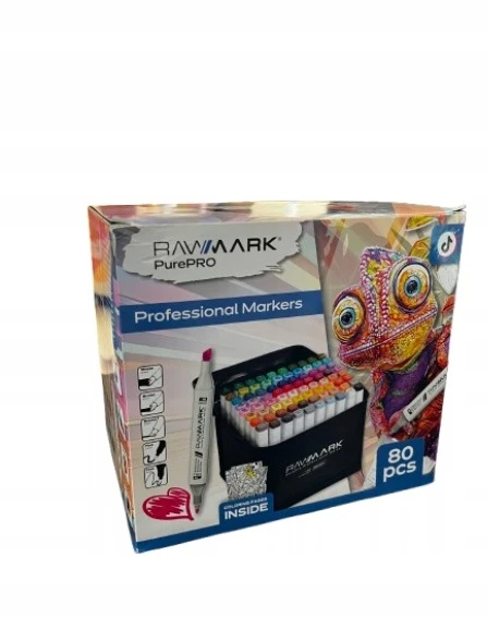 "PurePro" io žymekliai 80 spalvų + dėklas - Rawmark