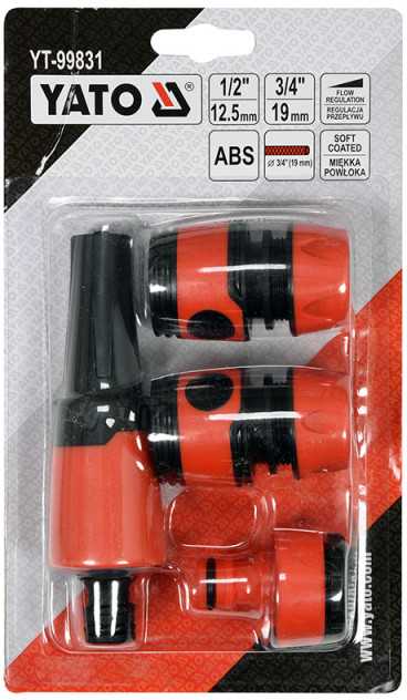 Purkštukas laistymui su priedais 4 vnt. 1/2" ir 3/4" YT-99831 YATO