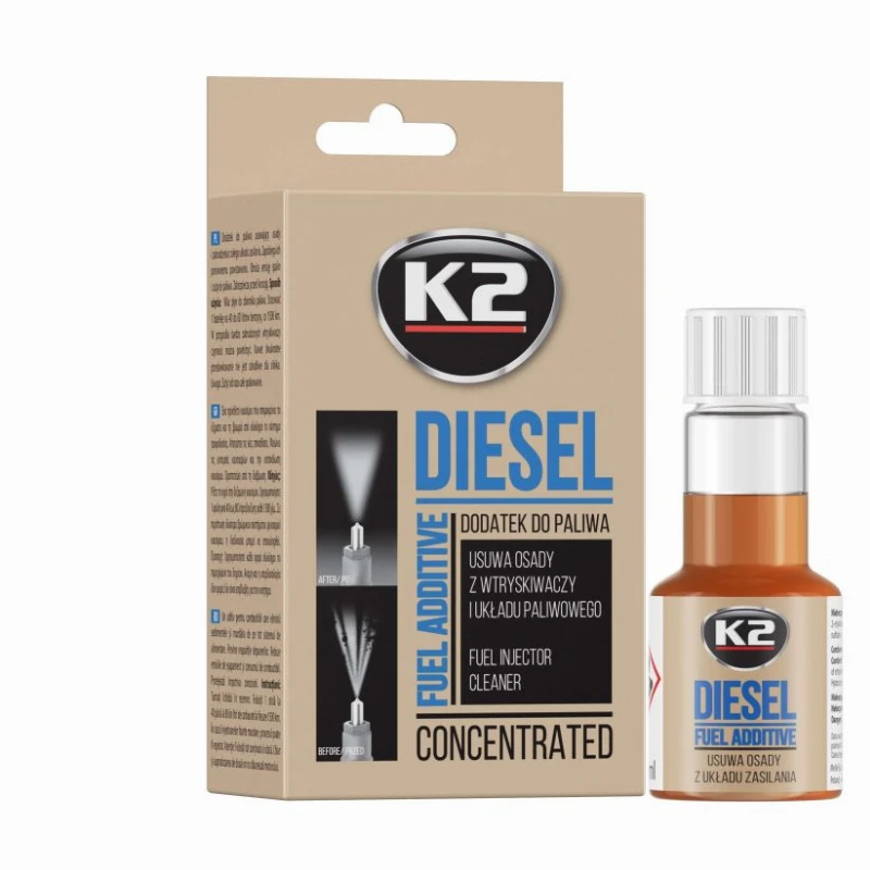 K2 Diesel purkštukų ir kuro sistemos valiklis, 50 ml