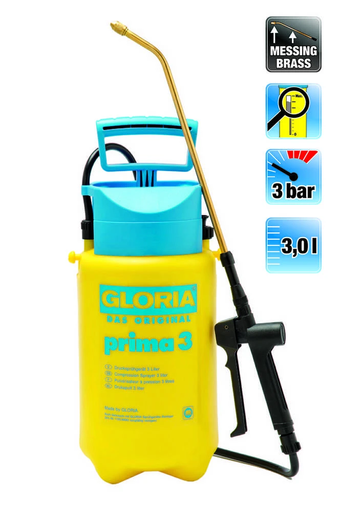 Purkštuvas Prima 3 GLORIA 3.0L/slėgis 3bar