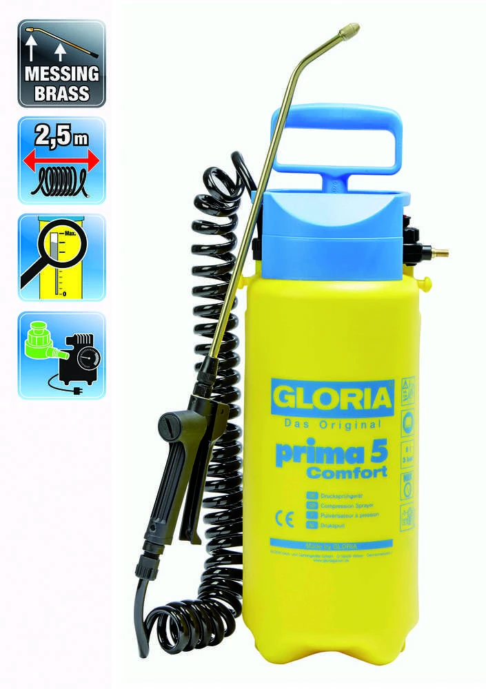 Purkštuvas Prima 5 Comfort GLORIA 5.0L/slėgis 3bar