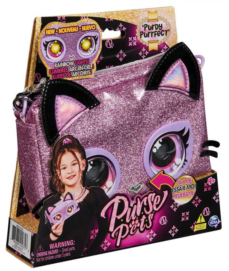 PURSE PETS Interaktyvi blizgi rankinė - Katytė