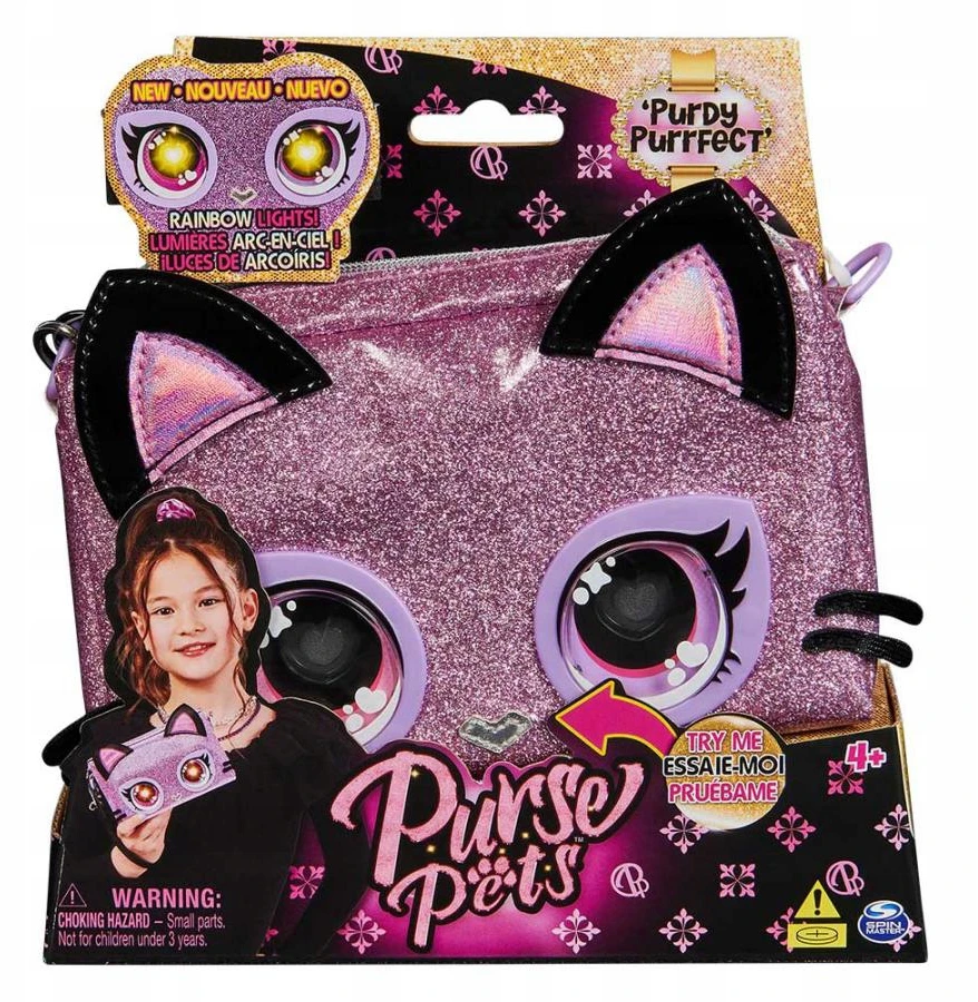 PURSE PETS Interaktyvi blizgi rankinė - Katytė