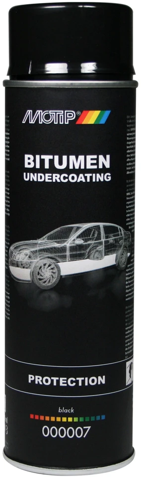 Purškiamas hermetikas MOTIP, atsparus uv, uždažomas, juodos sp., 500 ml