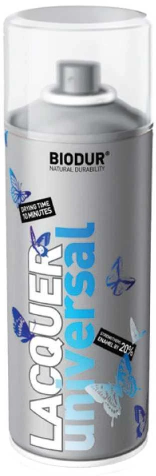 Universalus aerozolinis lakas BIODUR, blizgus, 400 ml