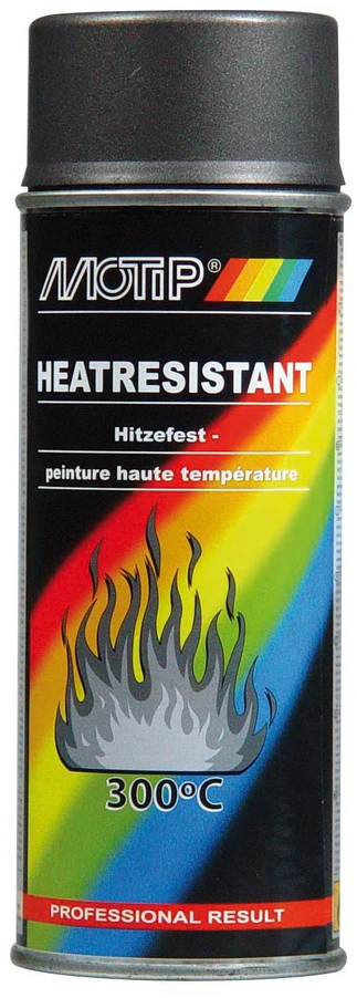 Purškiami dažai THERMO SPRAY 800°C juodi 400ml, Motip