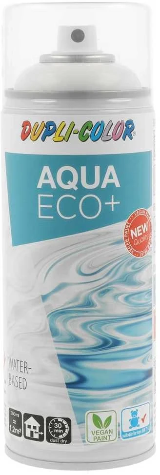 Purškiami dažai DUPLI-COLOR AQUA RAL9010, Pure baltas, blizgūs, 350 ml