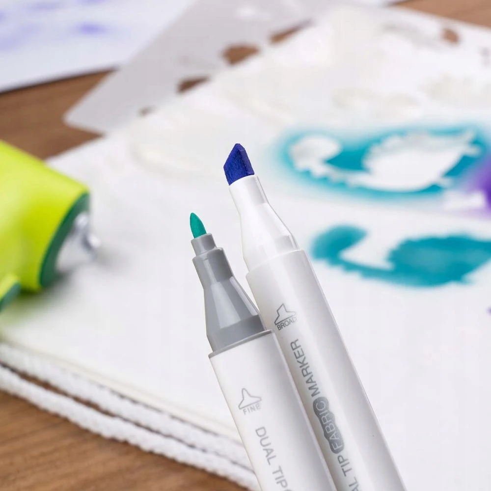 Purškiami tekstiliniai flomasteriai AIRBRUSH TEXTIL, Jolly, 12 sp.