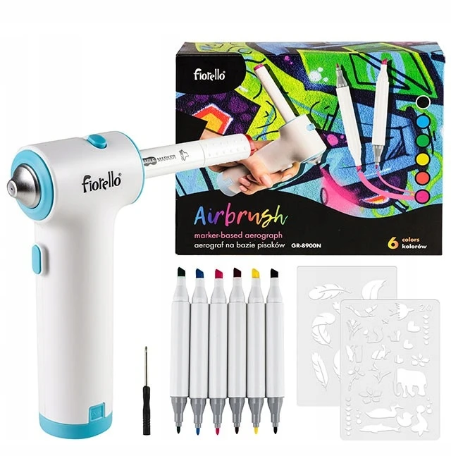 Purškiamų flomasterių rinkinys Airbrush FIORELLO