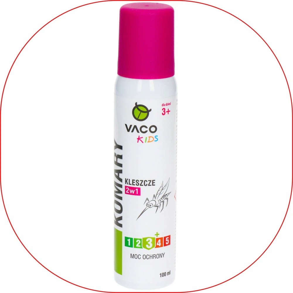 Purškiklis nuo uodų, erkių ir dygliuočių vaikams nuo 3 metų, veikia 5 valandas VACO KIDS 100 ml