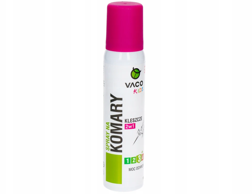 Purškiklis nuo uodų, erkių ir dygliuočių vaikams nuo 3 metų, veikia 5 valandas VACO KIDS 100 ml