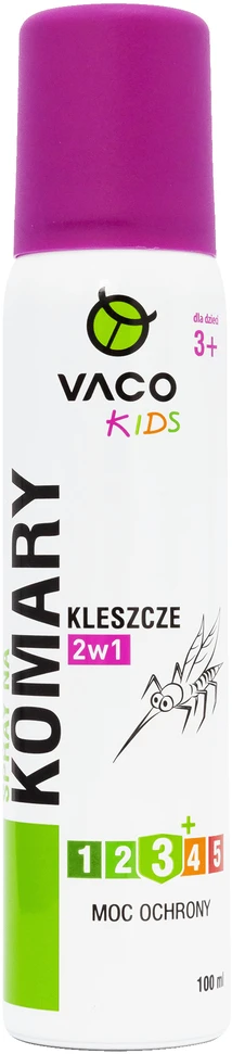 Purškiklis nuo uodų, erkių ir dygliuočių vaikams nuo 3 metų, veikia 5 valandas VACO KIDS 100 ml