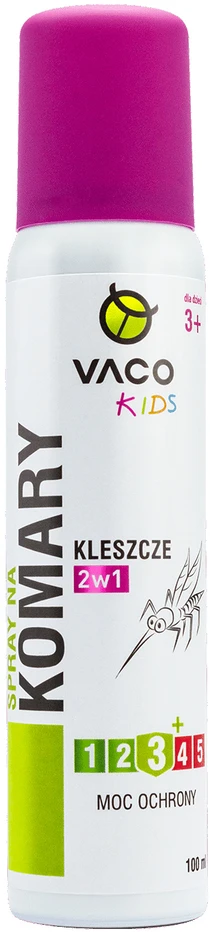 Purškiklis nuo uodų, erkių ir dygliuočių vaikams nuo 3 metų, veikia 5 valandas VACO KIDS 100 ml