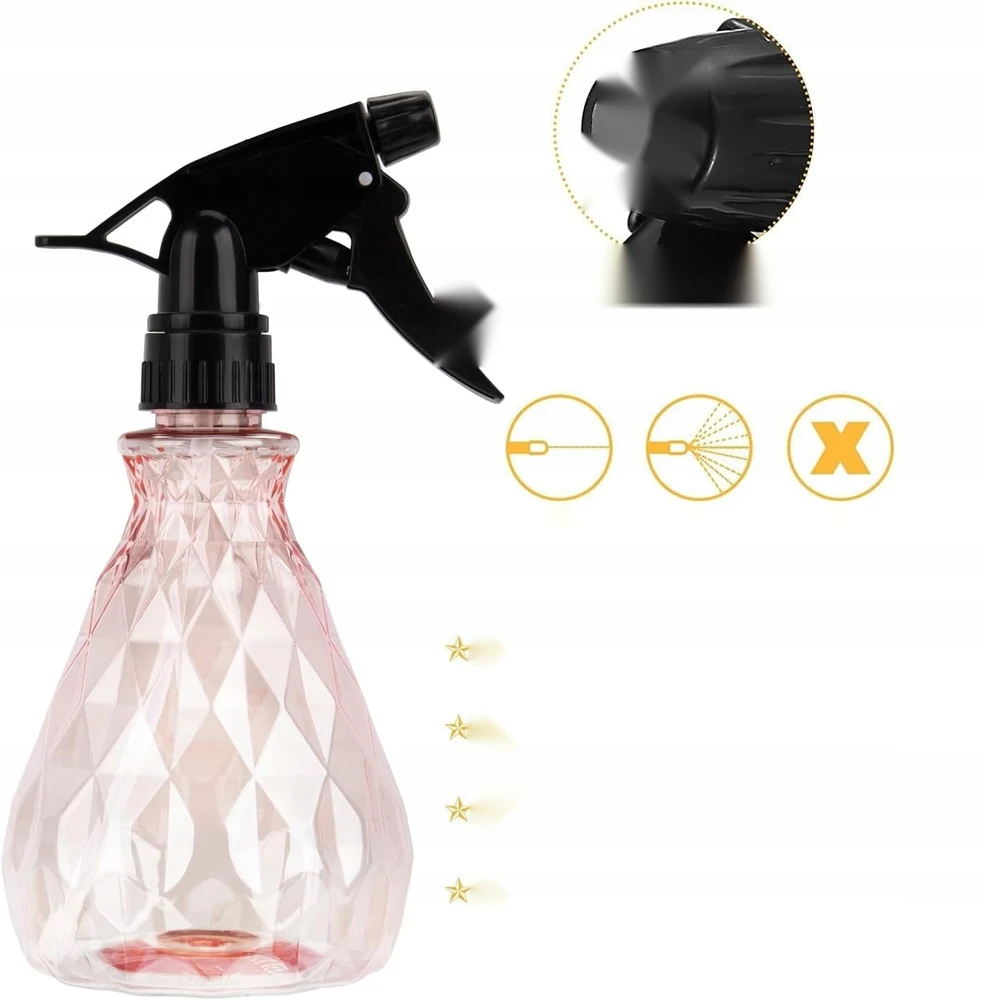 PURŠKIMO BUTELĖS 2 Vnt. 500 ml REGULIUOJAMI DŪMAI ROŽINĖ ERGONOMIKA