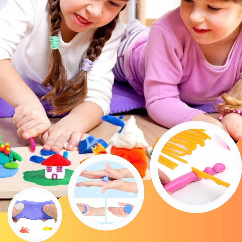 PUTOPLASTICINO PUTO JUTIMINĖ MASĖ SURIŠANČIUI MENTĖMS 12 Vnt.