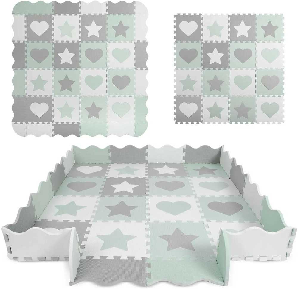 Ricokids Nukido Putplasčio dėlionės kilimėlis 150x150cm 16 vnt.