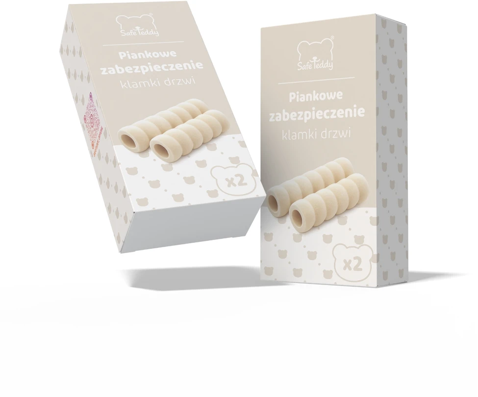 Putplasčio gaubtas, durų rankenos apsauga, buferis, 2 vnt. SafeTeddy