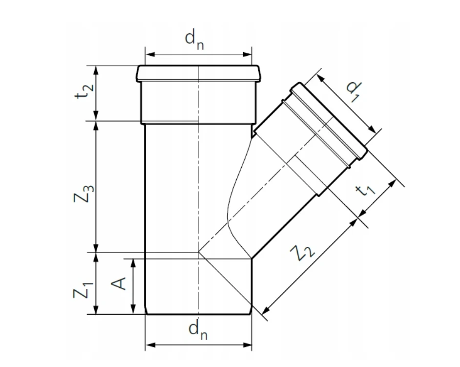 PVC lauko kanalizacijos alkūnė PIPELIFE, DN160 x 45°