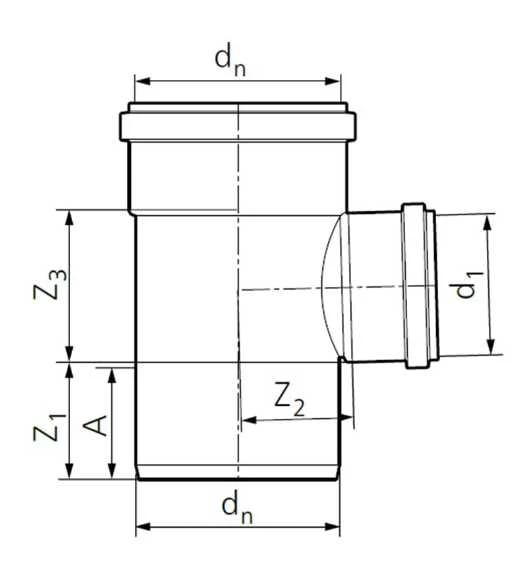 PVC lauko kanalizacijos trišakis PIPELIFE DN160 x 160 x 45°