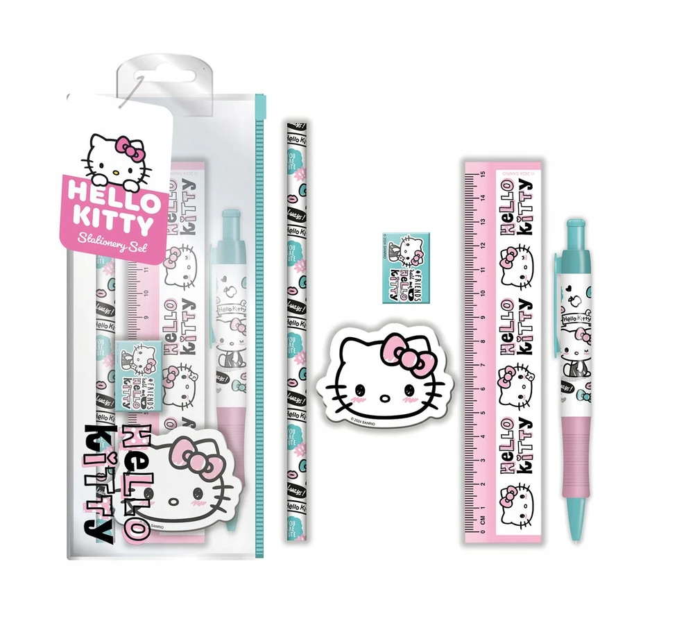 Pyramid Hello Kitty mokyklinių reikmenų rinkinys vaikams, 5 vnt.